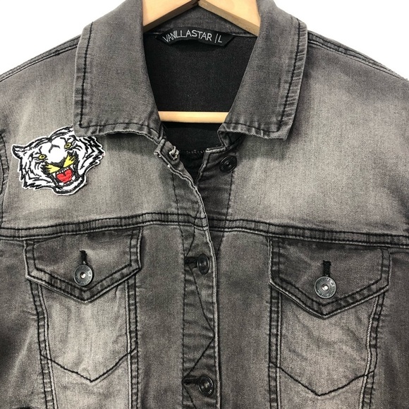 Vanilla Star-Black  Denim Tiger & Love Jacket L - Picture 3 of 8